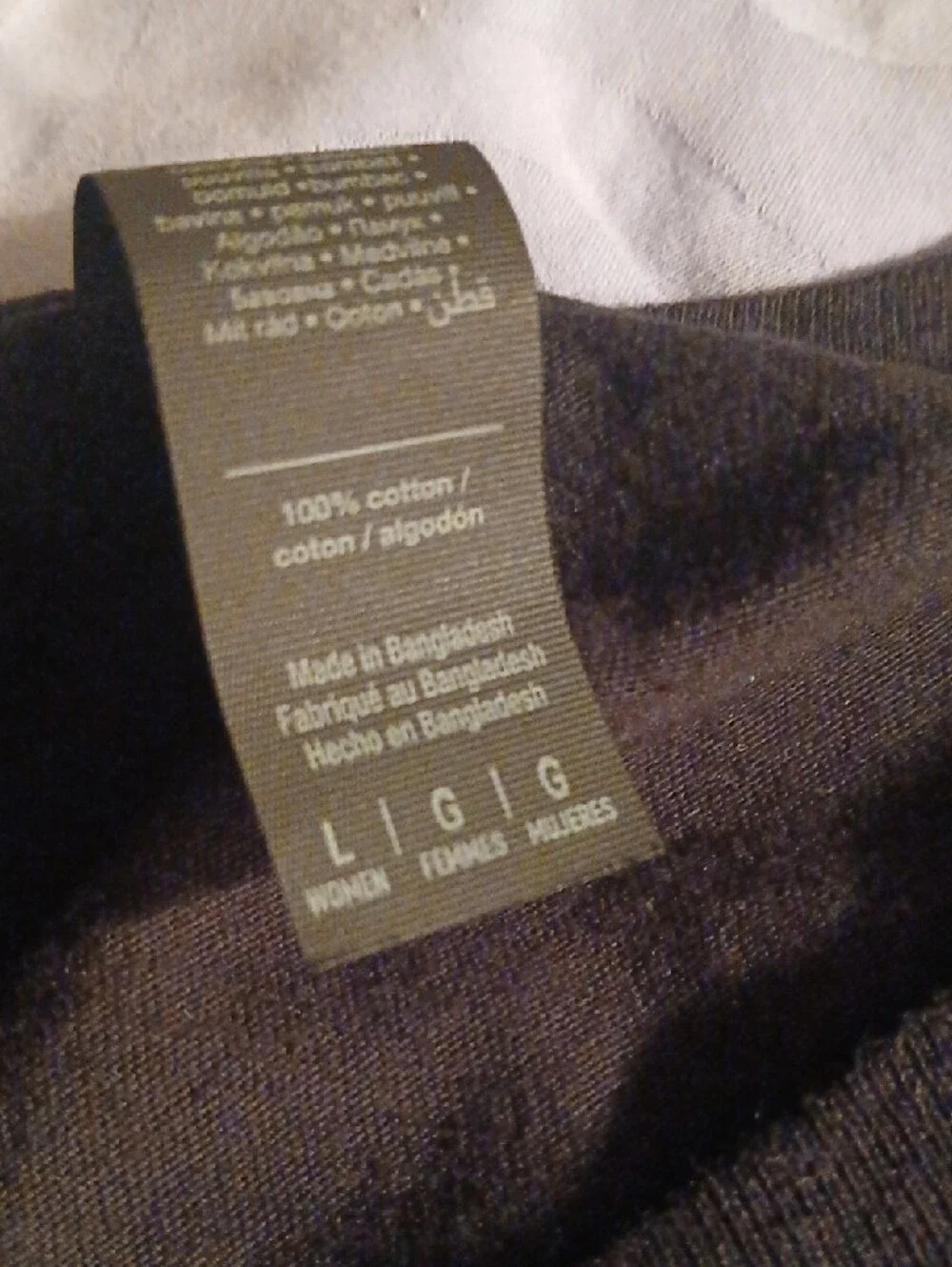 Gildan Black V-Neck Tee with White Political Text